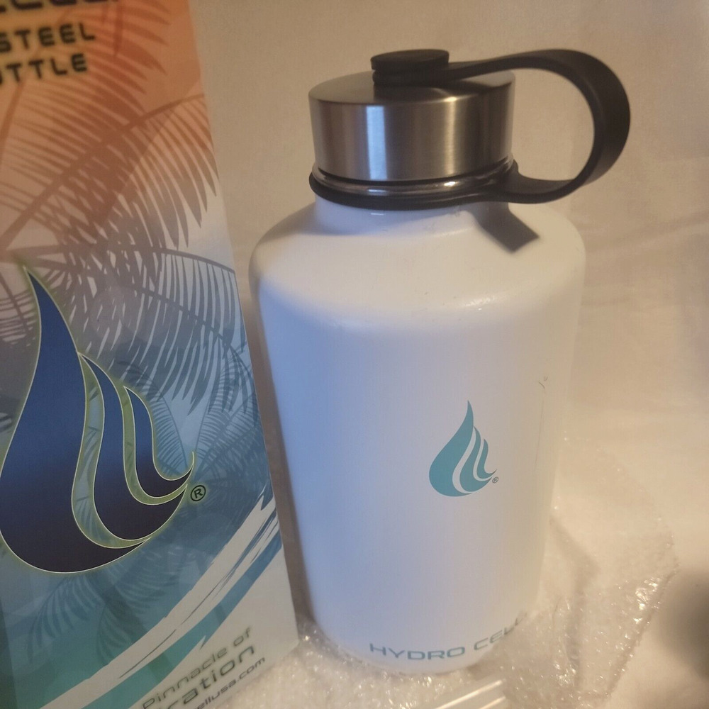 Hydro Cell Stainless Steel Water Bottle NEW Pinnacle of Hydration White Large